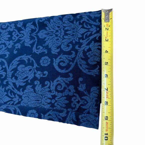 Vtg Y2K 90s Caché Blue Velvet Damask Pants 2 Whimsical Womens Romantic Feminine - Picture 8 of 10